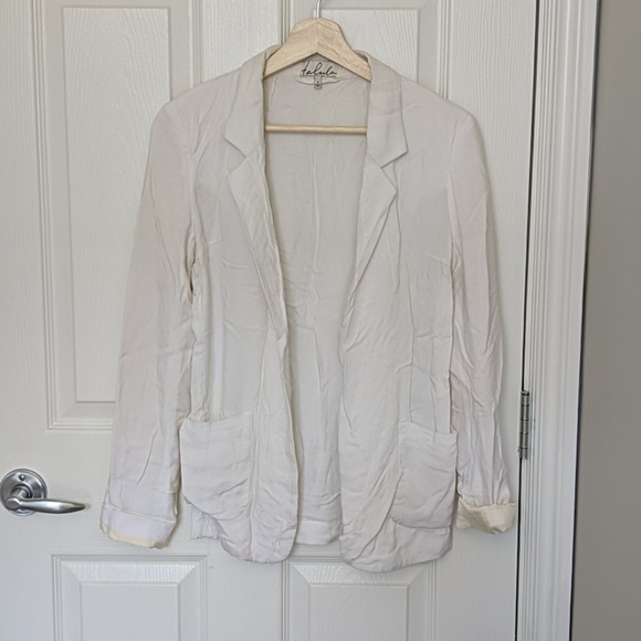 Aritzia Sweaters - talula white cardigan / blazer
